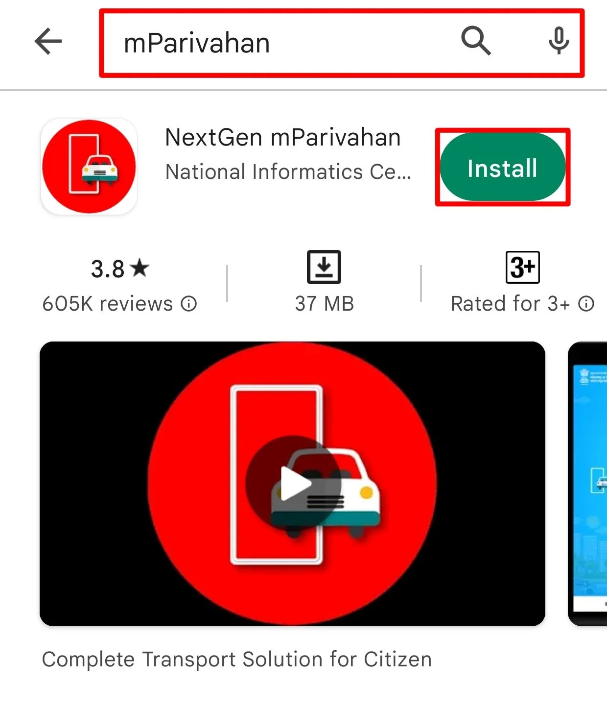 Driving Licence Download mParivahan