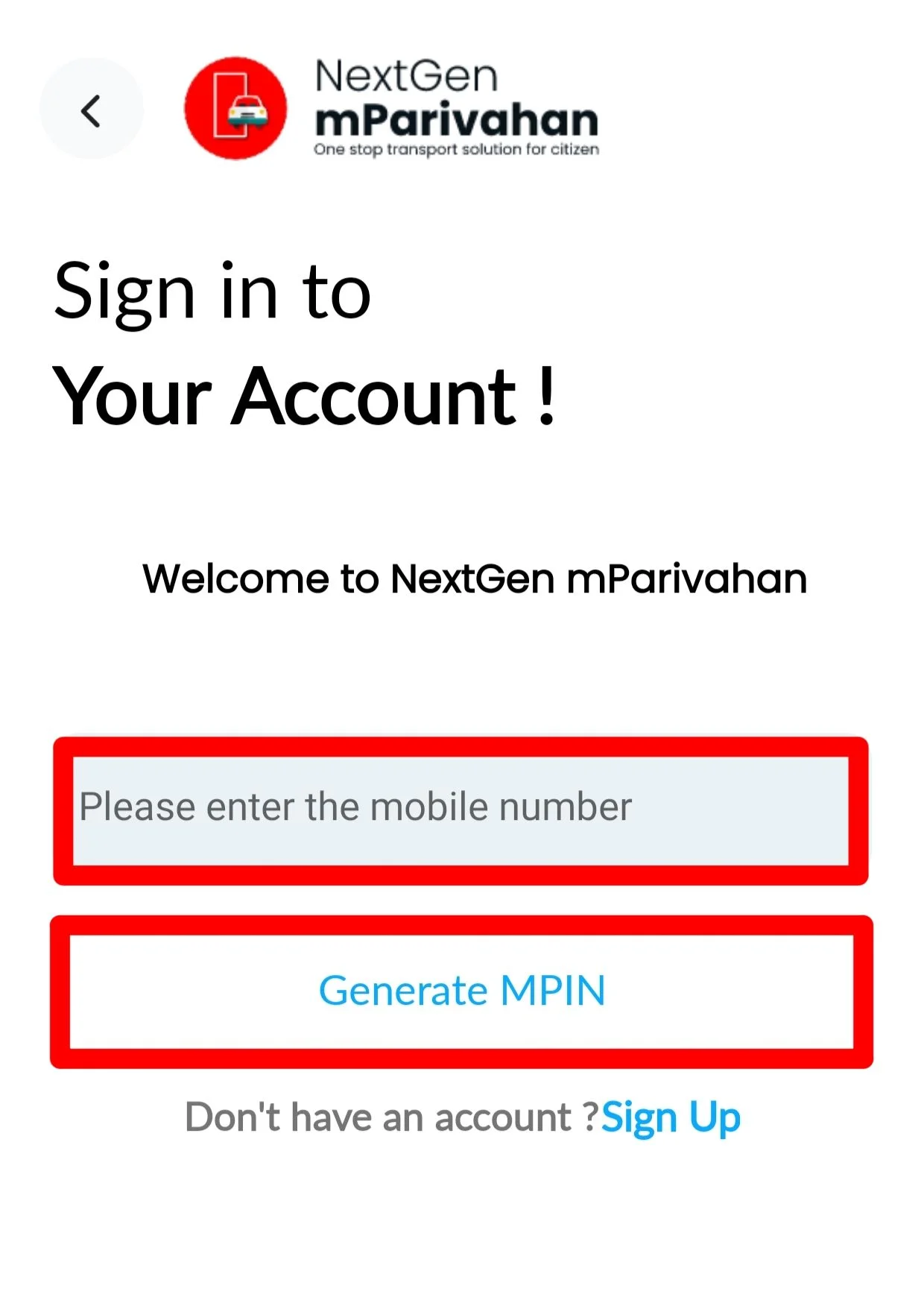 Driving Licence Download via mParivahan